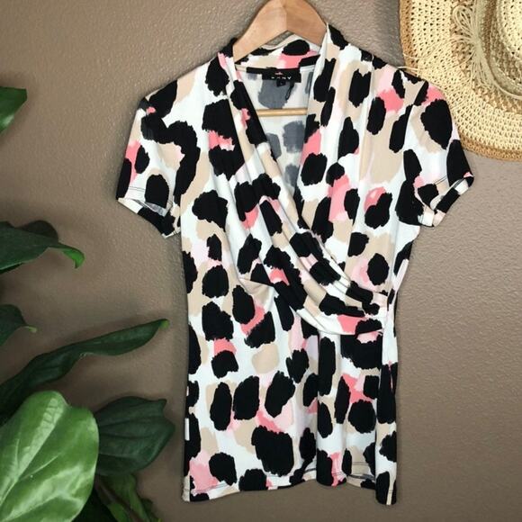 DKNY Leopard Top SMALL - Picture 1 of 7